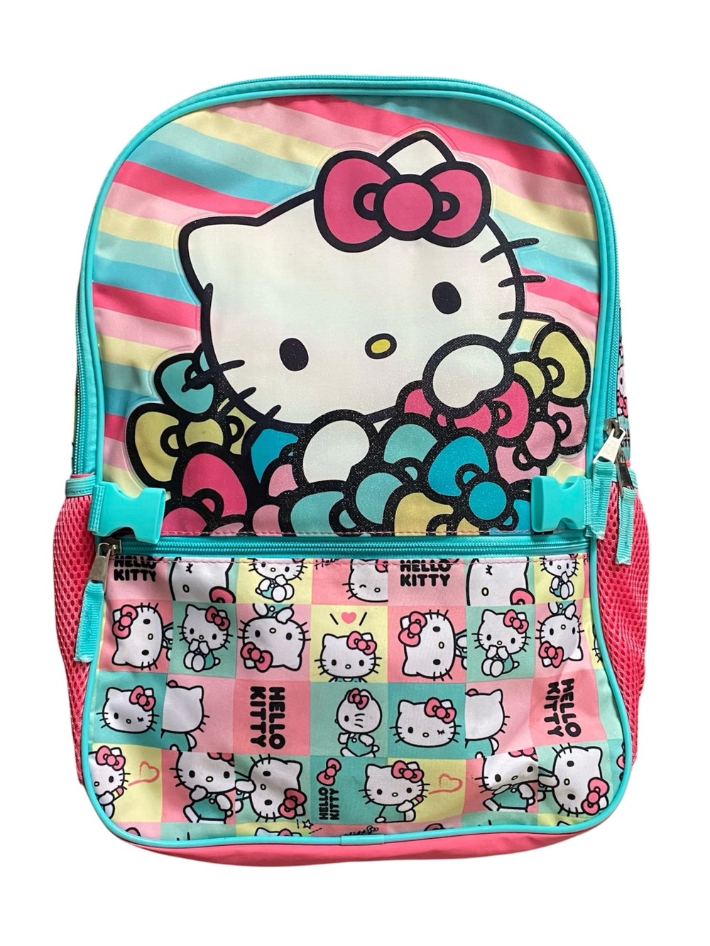 Hello Kitty Backpack Pink Blue Yellow Sanrio
